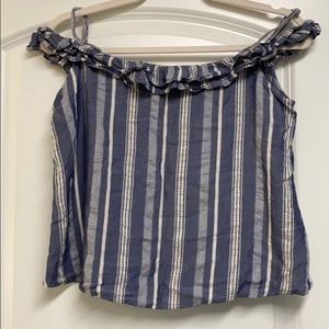 Striped off the shoulder top